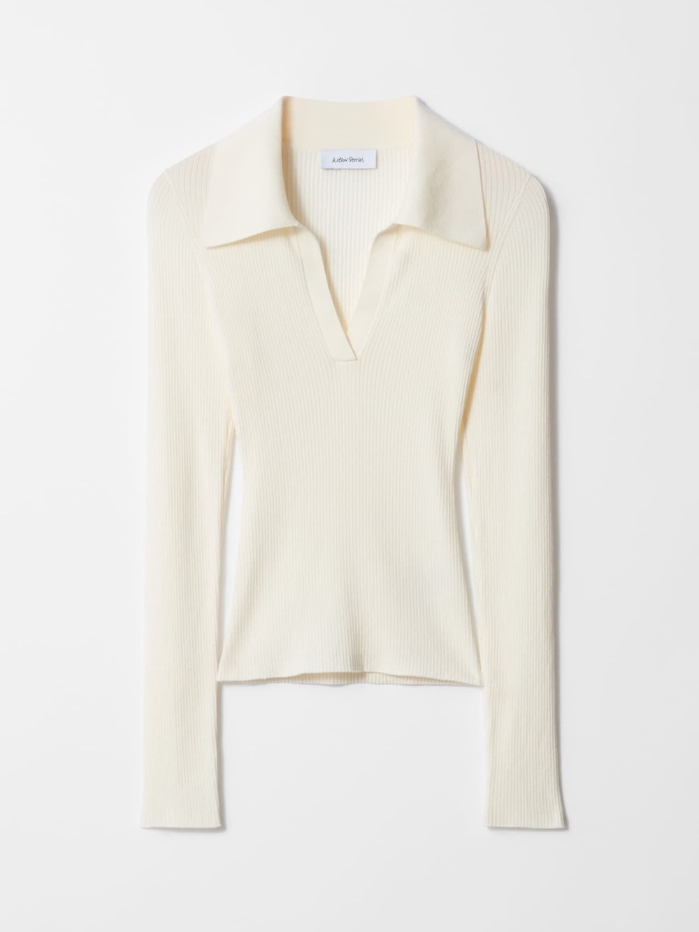 & Other stories wool mix ribbed polo size M